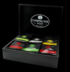 Autour Du Thé|Coffrets De Thés|Compagnie & Co Coffret vide en bois avec 6 compartiments