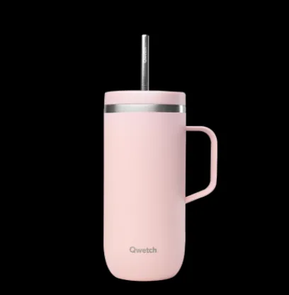 Autour Du Thé|Thés Glacés|Compagnie & Co Cold Cup isotherme avec anse 600 ml - Rose pastel